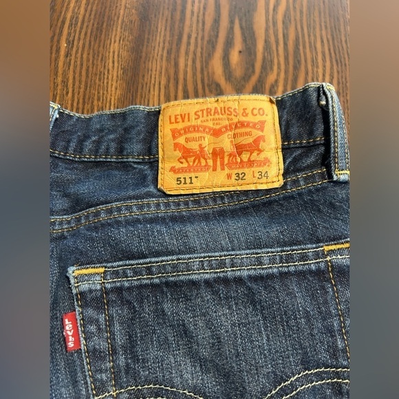 Levi's® 511 Blue Jeans Men’s Size 32 X 34 medium wash slim classic - Picture 6 of 16